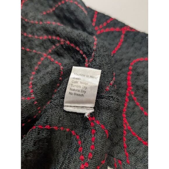 Ming Wang Jacket Women's Petite Medium Black Rose Pattern Cardigan career church - Picture 6 of 10